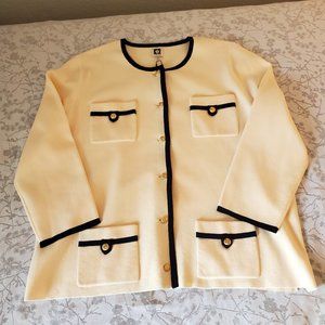 NEW Anne Klein Collarless Jacket/Blazer